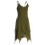 vishes Zipfelkleid aus Baumwolle Leichtes Strandkleid olive 36