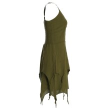 vishes Zipfelkleid aus Baumwolle Leichtes Strandkleid olive 40