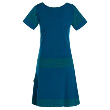 Vishes - Damen Longshirt Kleid kurzarm Mini-Kleid Sommer-Kleid T-Shirtkleid türkis 36