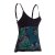 Vishes Sommer Top Damen Hemdchen Träger Floral Bedruckt Baumwolle schwarz 38