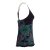 Vishes Sommer Top Damen Hemdchen Träger Floral Bedruckt Baumwolle schwarz 38
