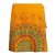 Vishes Damen Mini-Rock Baumwolle Blumen-Muster breiter Bund zum Schnüren mit Taschen gelb 40