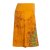 Vishes Damen Mini-Rock Baumwolle Blumen-Muster breiter Bund zum Schnüren mit Taschen gelb 40