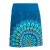 Vishes Damen Mini-Rock Baumwolle Blumen-Muster breiter Bund zum Schnüren mit Taschen türkis 42