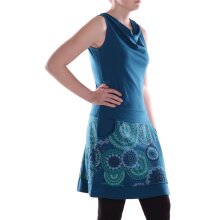 Vishes Damen mittellanges Kleid Baumwolle geometrisches...