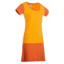 Vishes Kurzarmkleid Damen Bedruckt Zweifarbig Abgesetzt...