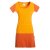Vishes Kurzarmkleid Damen Bedruckt Zweifarbig Abgesetzt Jersey