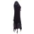 Vishes Zipfelkleid Damen Kurzarm Bedruckt Jersey Baumwolle Ethno schwarz 46-48
