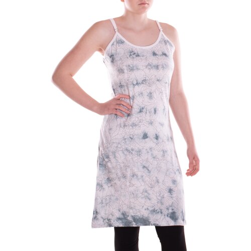 Vishes Sommerkleid Damen Batik Jersey Spaghettiträger Blumenprint