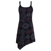 Vishes - Damen Sommer-Kleider Spagettiträger-Kleid Zipfel-Kleid Mini-Kleid schwarz 38-40