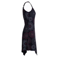 Vishes - Damen Sommer-Kleider Spagettiträger-Kleid Zipfel-Kleid Mini-Kleid schwarz 42