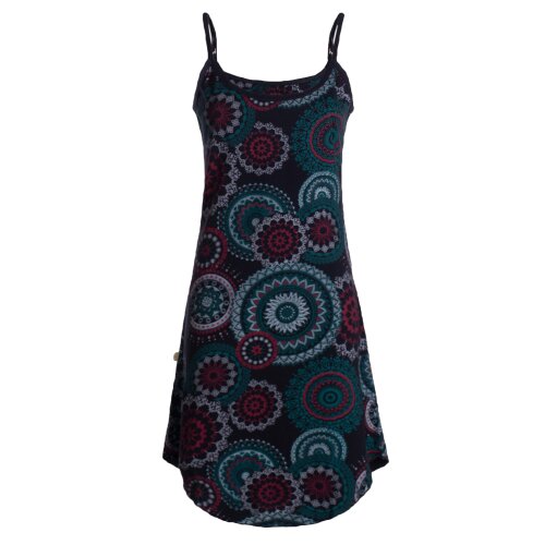 Vishes - Damen Sommer-Kleider Jersey-Kleid Mini-Kleid Spagettiträger-Kleid schwarz 36