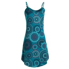 Vishes - Damen Sommer-Kleider Jersey-Kleid Mini-Kleid Spagettiträger-Kleid türkis 42