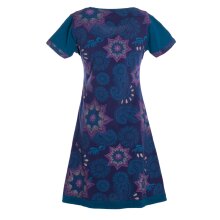 Vishes Mini kurzarm Baumwolle Sommerkleid Mandalas Hippie dunkelblau 36