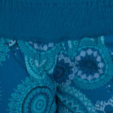 Vishes Sommer Haremshose Pluderhose mit breitem Bund und Mandalas, freesize 34–44 türkis