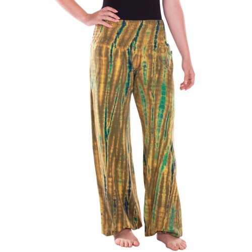 Vishes Batikhose Baumwolle Sommerhose mit Gummibund Einheitsgröße