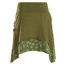 Vishes Damen Mini-Rock Baumwolle A-Linie Blumen-Muster...