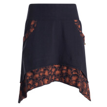 Vishes Damen Mini-Rock Baumwolle A-Linie Blumen-Muster...