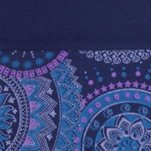 Vishes - Kurzer Damen Baumwoll-Rock Taschen-Rock Mini-Röcke Mandala dunkelblau-40-42