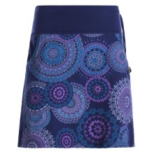Vishes - Kurzer Damen Baumwoll-Rock Taschen-Rock Mini-Röcke Mandala dunkelblau-40-42