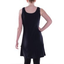 Vishes Damen mittellanges Kleid Baumwolle Paisley Patchwork-Design schwarz-grau 42