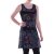 Vishes Damen mittellanges Kleid Baumwolle Paisley Patchwork-Design schwarz-grau 42