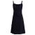 Vishes - Damen Sommer-Kleider Mini-Kleid Jersey-Kleid Spagettiträger-Kleid schwarz 36