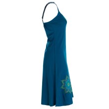 Vishes - Damen Sommer-Kleider Mini-Kleid Jersey-Kleid Spagettiträger-Kleid türkis 36