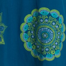 Vishes - Damen Sommer-Kleider Mini-Kleid Jersey-Kleid Spagettiträger-Kleid türkis 42