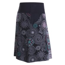 Vishes - Kurzer Damen Baumwoll-Rock Taschen-Rock Mini-Röcke Mandala-Streifen schwarz-38