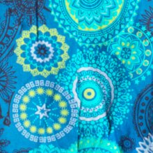 Vishes - Kurzer Damen Baumwoll-Rock Taschen-Rock Mini-Röcke Mandala-Streifen türkis-34