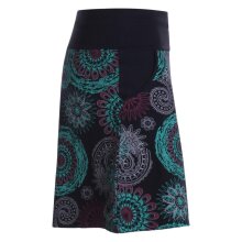 Vishes - Kurzer Damen Baumwoll-Rock Taschen-Rock Mini-Röcke Mandalas schwarz 42