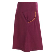 Vishes - Kurzer Damen Baumwoll-Rock Taschen-Rock Mini-Röcke Blume des Lebens dunkelrot 38