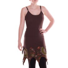 Vishes Damen Kleid Baumwolle Paisley asymmetrisch...