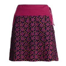 Vishes Damen Mini-Rock Baumwolle Blumen-Muster Bund zum...