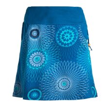 Vishes Damen Mini-Rock Baumwolle Mandala-Muster breiter...