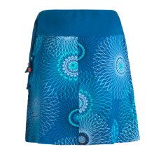 Vishes Damen Mini-Rock Baumwolle Mandala-Muster breiter Bund zum Schnüren mit Taschen türkis 36