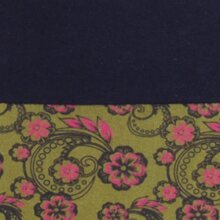 Vishes Damen Mini-Rock Baumwolle Blumen-Muster Drawstring-Bund mit Taschen olive 40