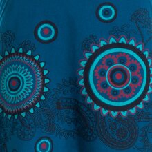 Vishes - Kurzer Damen Baumwoll-Rock Taschen-Rock Mini-Röcke große Mandalas türkis 46