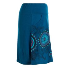 Vishes - Kurzer Damen Baumwoll-Rock Taschen-Rock Mini-Röcke große Mandalas türkis 46