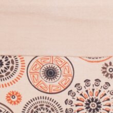 Vishes Damen Mini-Rock Baumwolle Mandala-Muster extra breiter Bund mit Kordel-Zug und Taschen beige 36