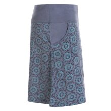Vishes - Kurzer Damen Baumwoll-Rock Taschen-Rock Mini-Röcke Blümchen Mandala grau 40