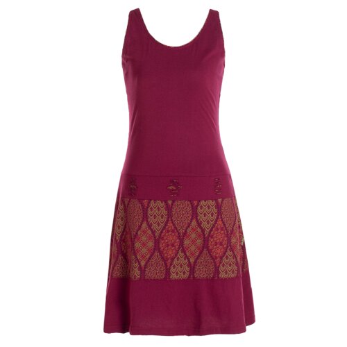 vishes Kleid Cutwork dunkelrot M