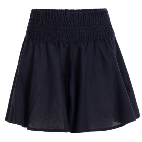 Vishes Damen Mini-Rock Baumwolle Casual elastischer Bund schwarz 34-40