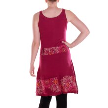 Vishes Damen mittellanges Kleid Baumwolle Geometrisch...