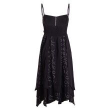 vishes Hippie Kleid Sommerkleid Lagenlook schwarz 38