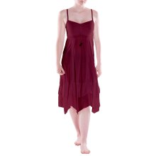 Vishes Damen Wadenlang Kleid Baumwolle Fantasie A-Linie...