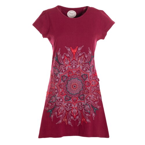 vishes Goa Kleid Tunika Minikleid dunkelrot 40