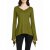 Vishes Zipfelshirt Damen Langarm Zipfelärmel V-Ausschnitt Jersey olive 40-42