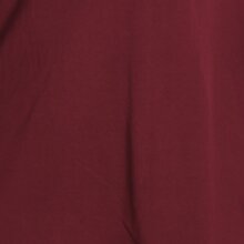 Vishes - Einfarbige Baumwoll Zipfel-Tunika Damen Langarm Herbst Asymmetrisch dunkelrot 42